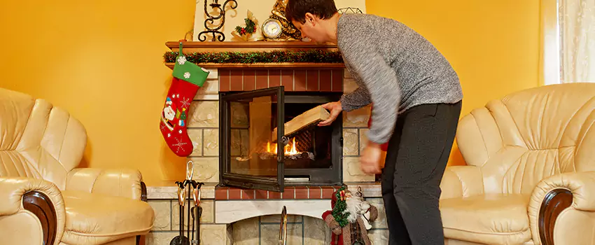 Rusted Metal Fireplace Restoration in Pascagoula, Mississippi